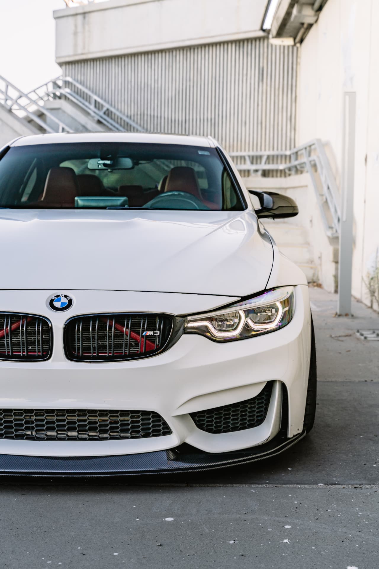 BMW M3 F80 front end with carbon splitter
