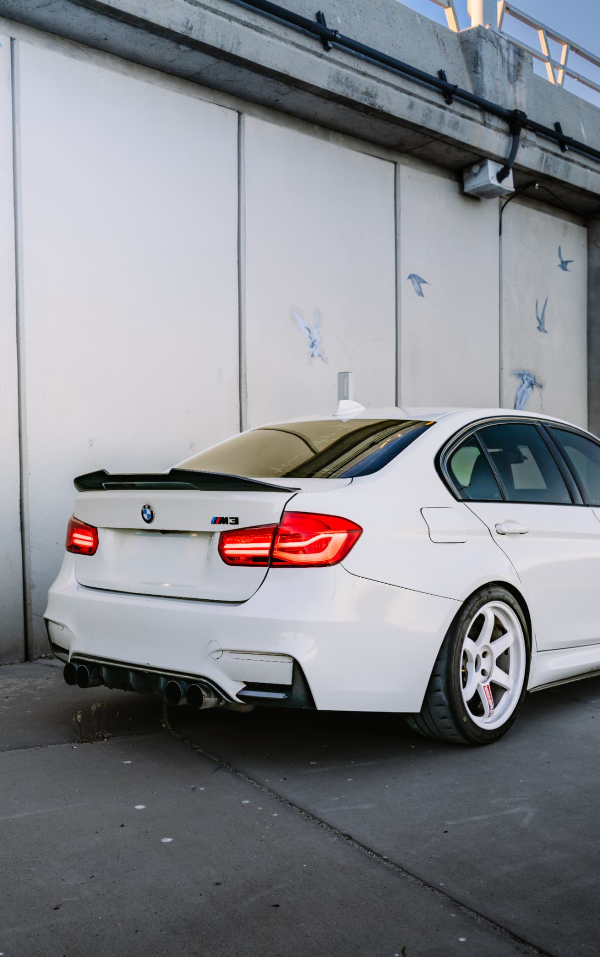 BMW M3 F80 rear with quad exhaust