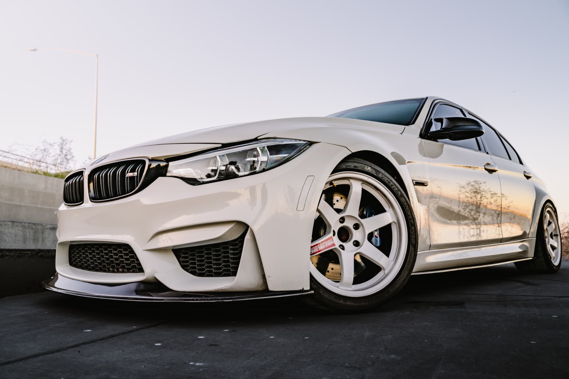 Low front angle of the BMW M3 F80