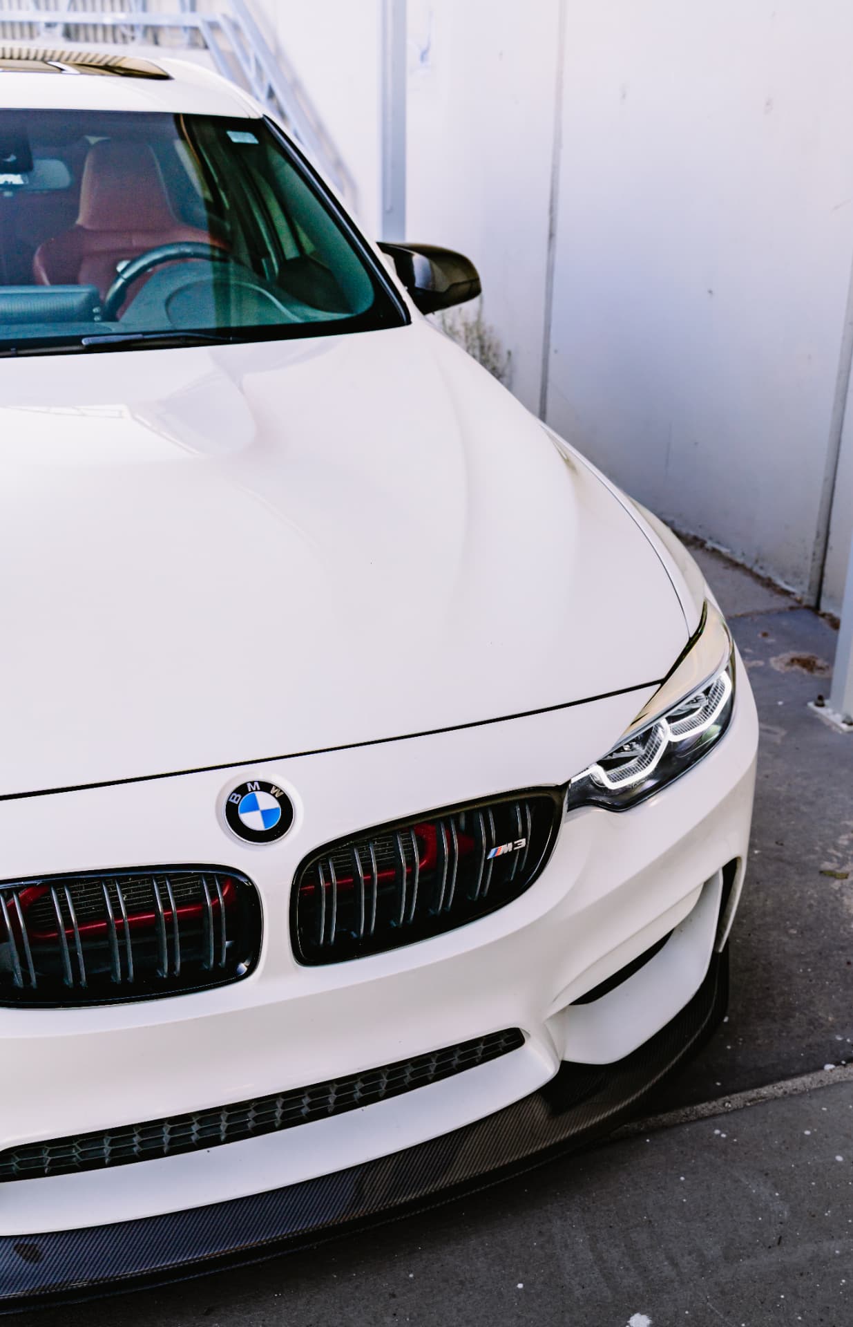 BMW M3 F80 hood and kidney grille detail